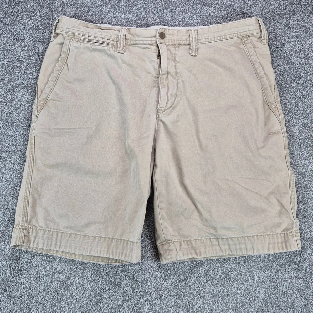Polo Ralph Lauren Chino Shorts Mens 36 Khaki Relaxed Fit Cotton Twill